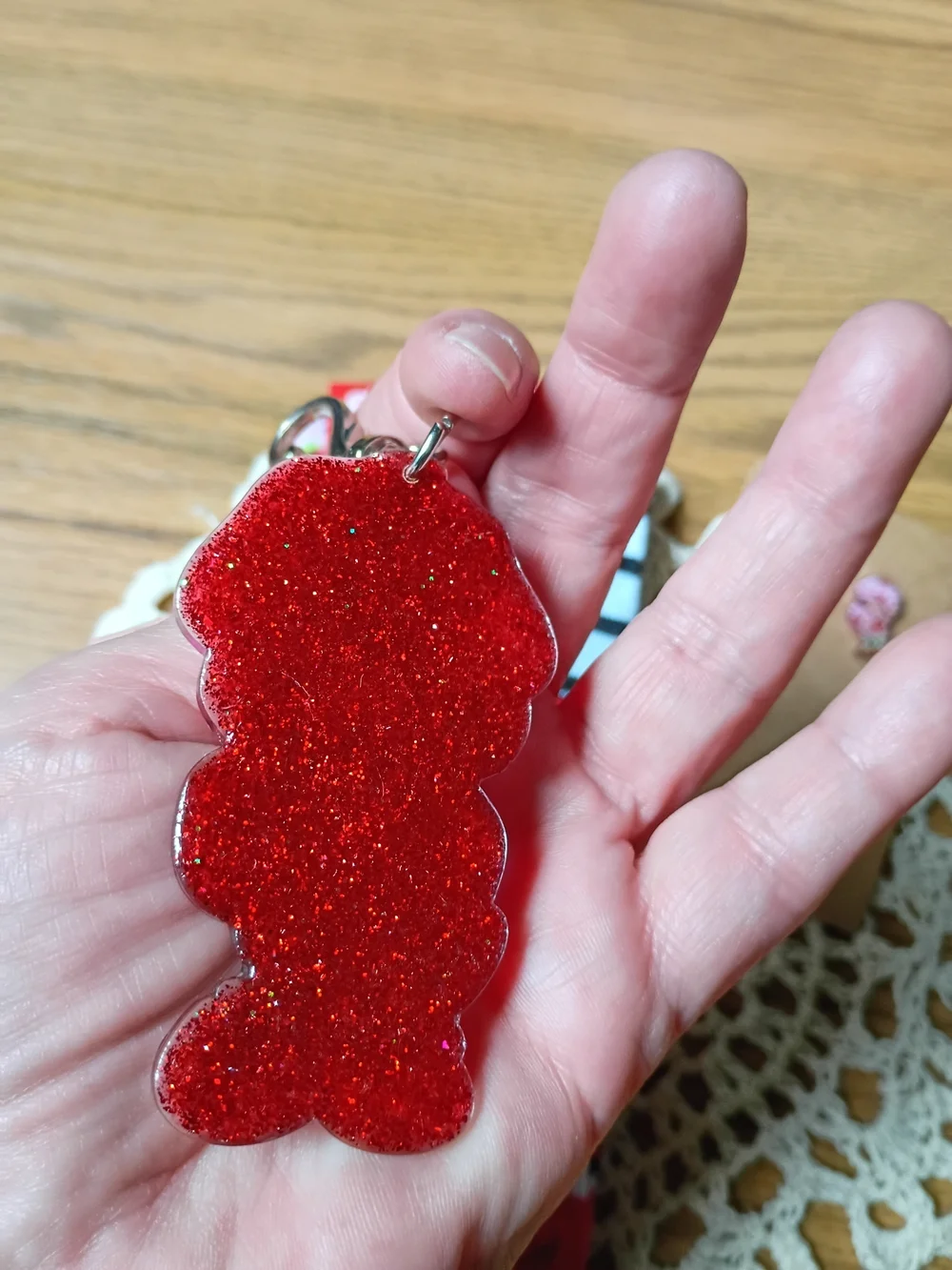 Strawberry Socks, Keychain, And Earrings Set